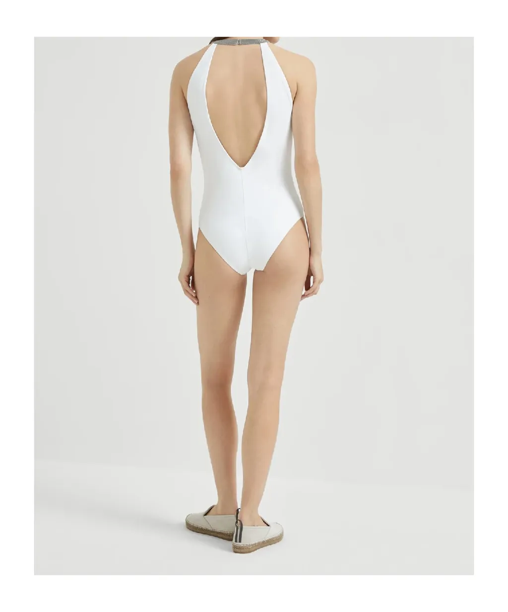 Monili-Detail Swimsuit