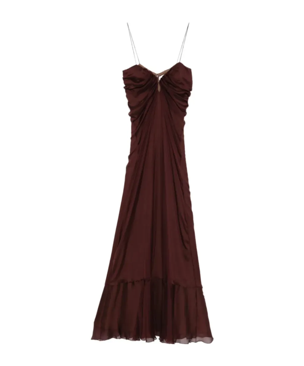 Raquel Diniz Long Dress With Ruffles