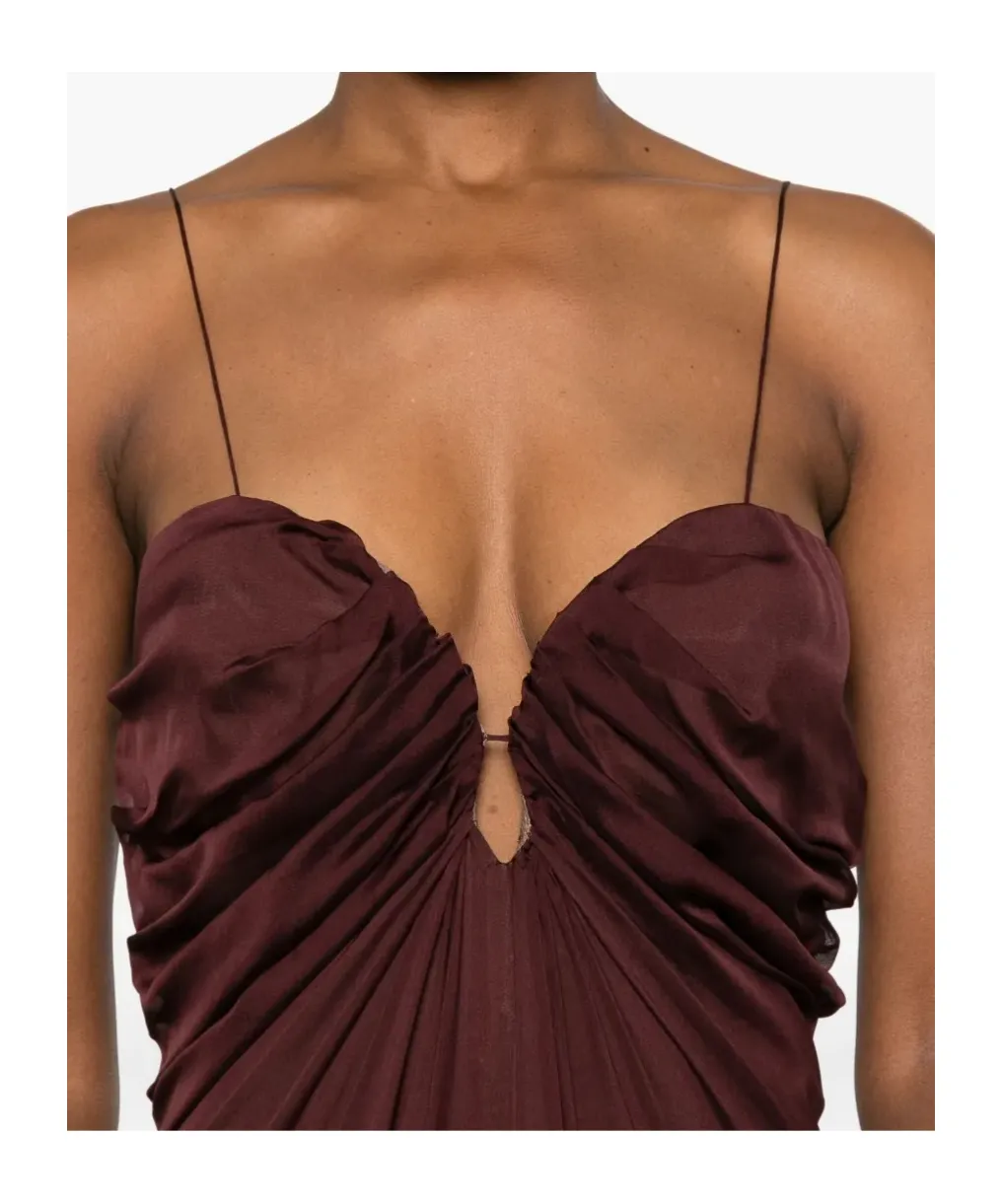 Raquel Diniz Long Dress With Ruffles