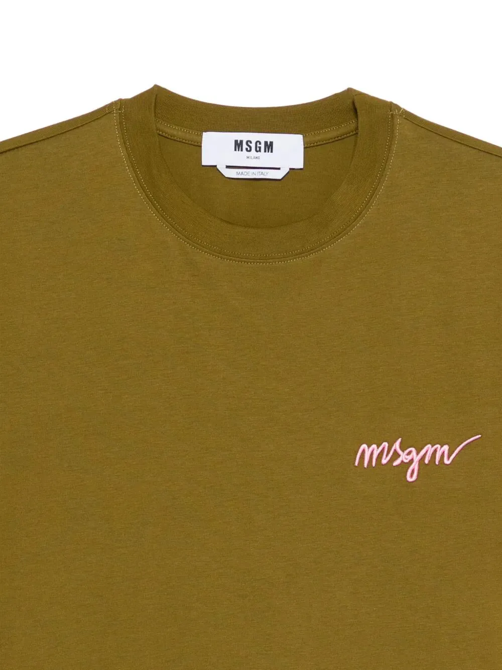 Msgm Cursive Logo Jersey T-Shirt