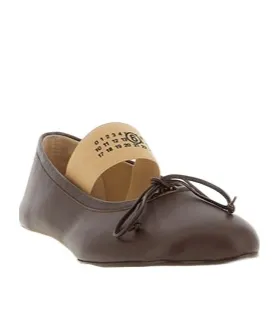 Mm6 Maison Margiela Anatomic Numbers-Motif Bow-Detailed Ballerinas