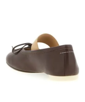 Mm6 Maison Margiela Anatomic Numbers-Motif Bow-Detailed Ballerinas