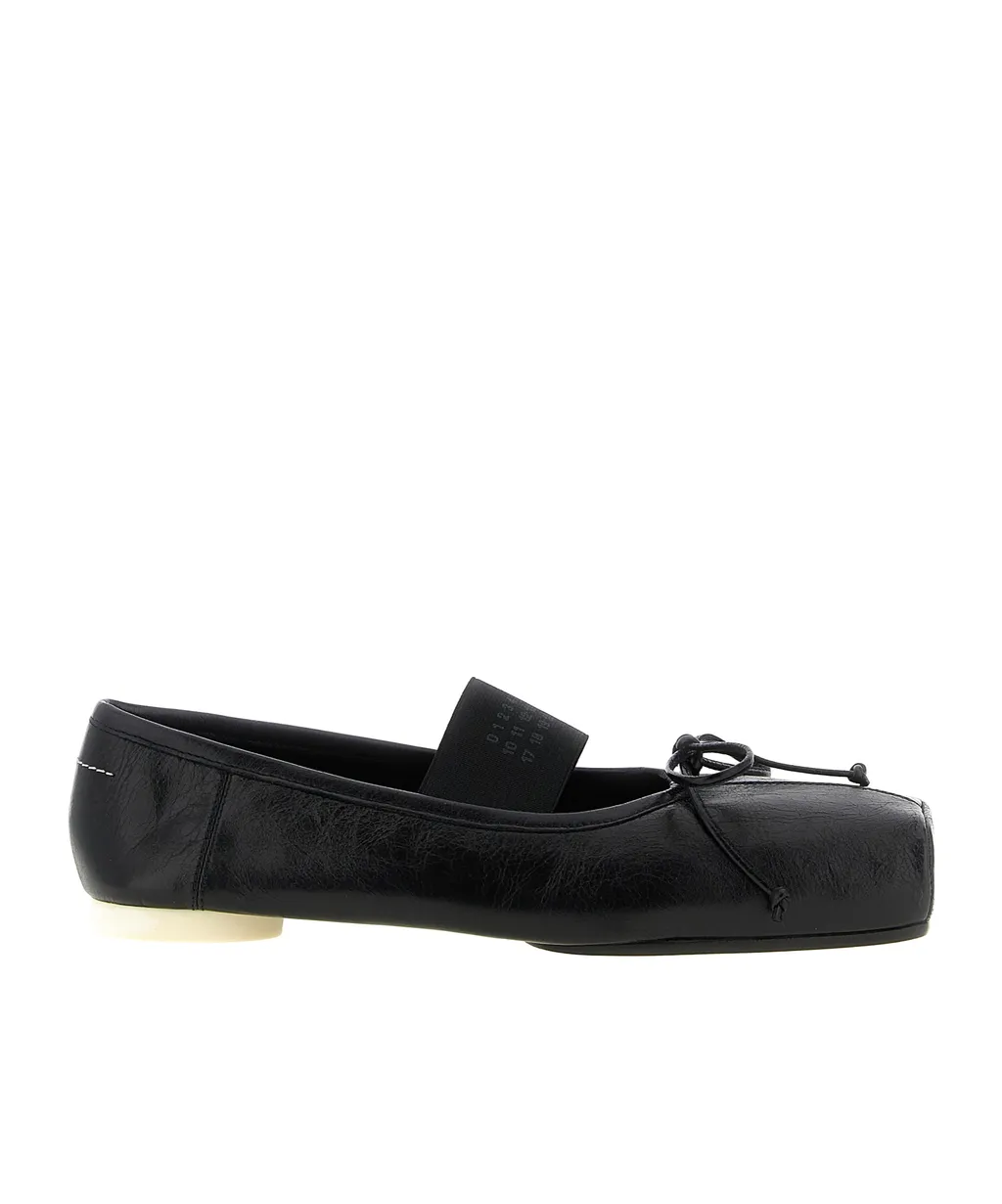 Mm6 Maison Margiela Tonal Stitch Bow Ballet Flats