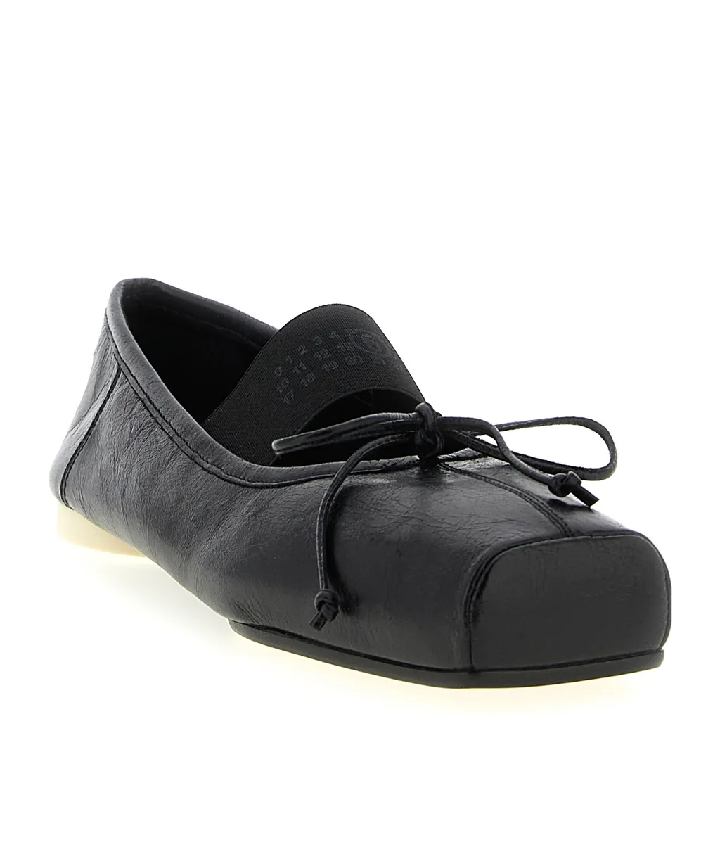 Mm6 Maison Margiela Tonal Stitch Bow Ballet Flats
