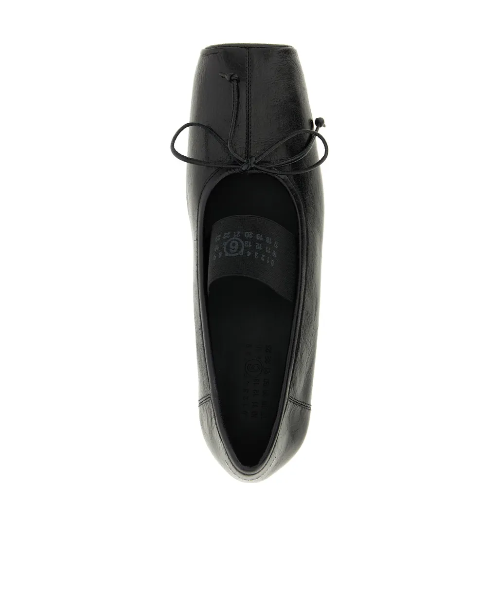 Mm6 Maison Margiela Tonal Stitch Bow Ballet Flats