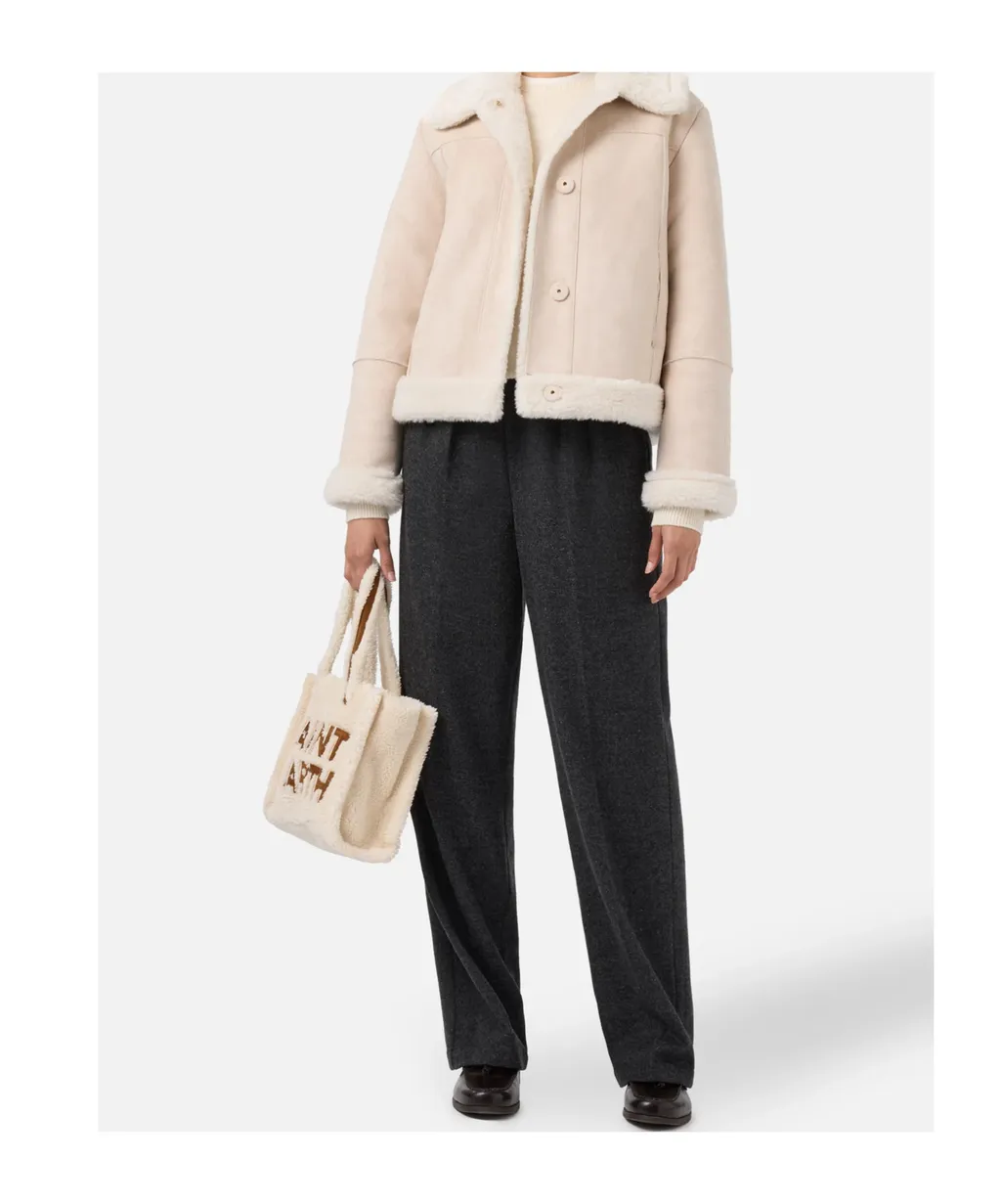 Lorayne Faux-Shearling-Collar Jacket