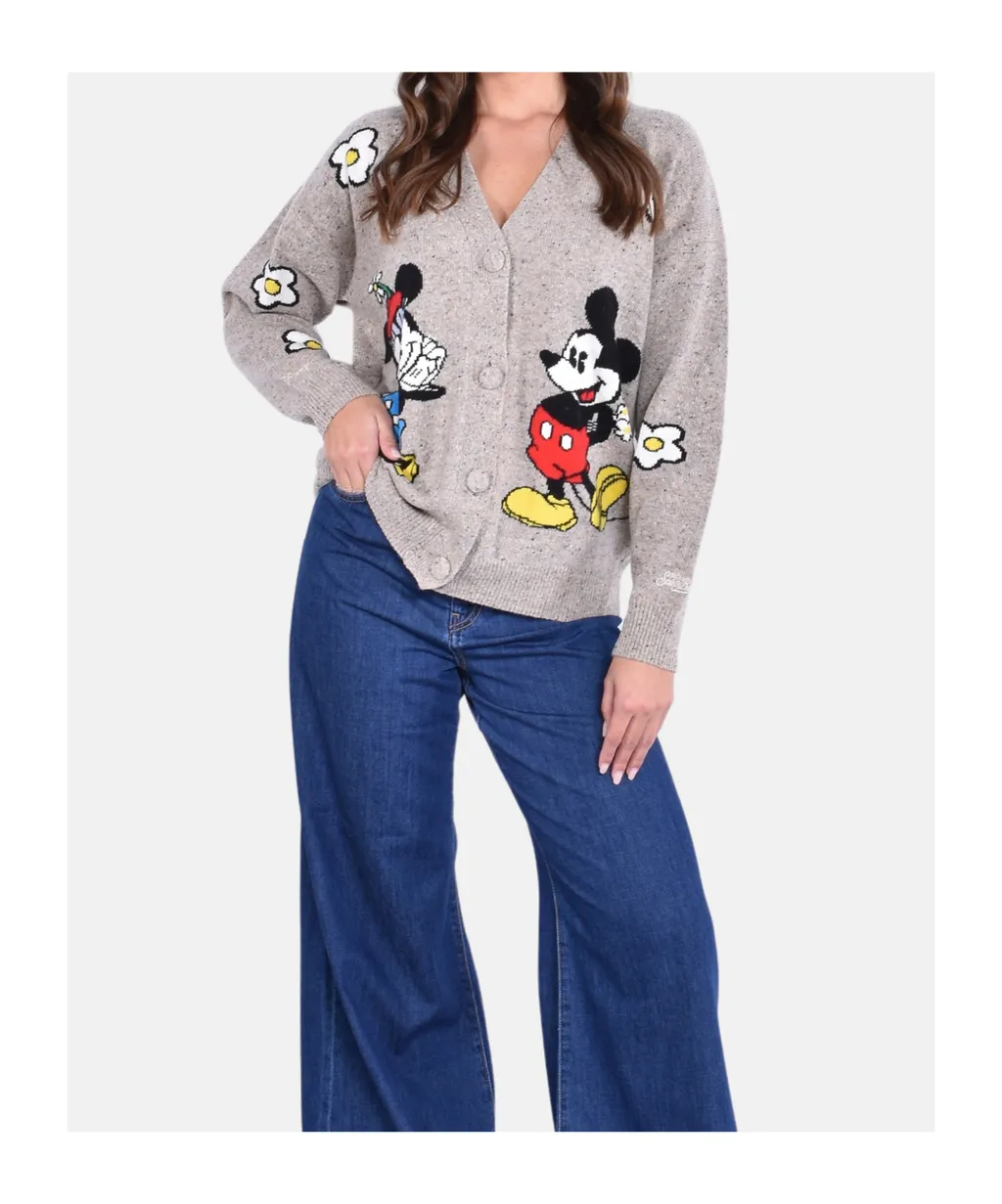 Mc2 Saint Barth V-Neck Jacquard Cardigan