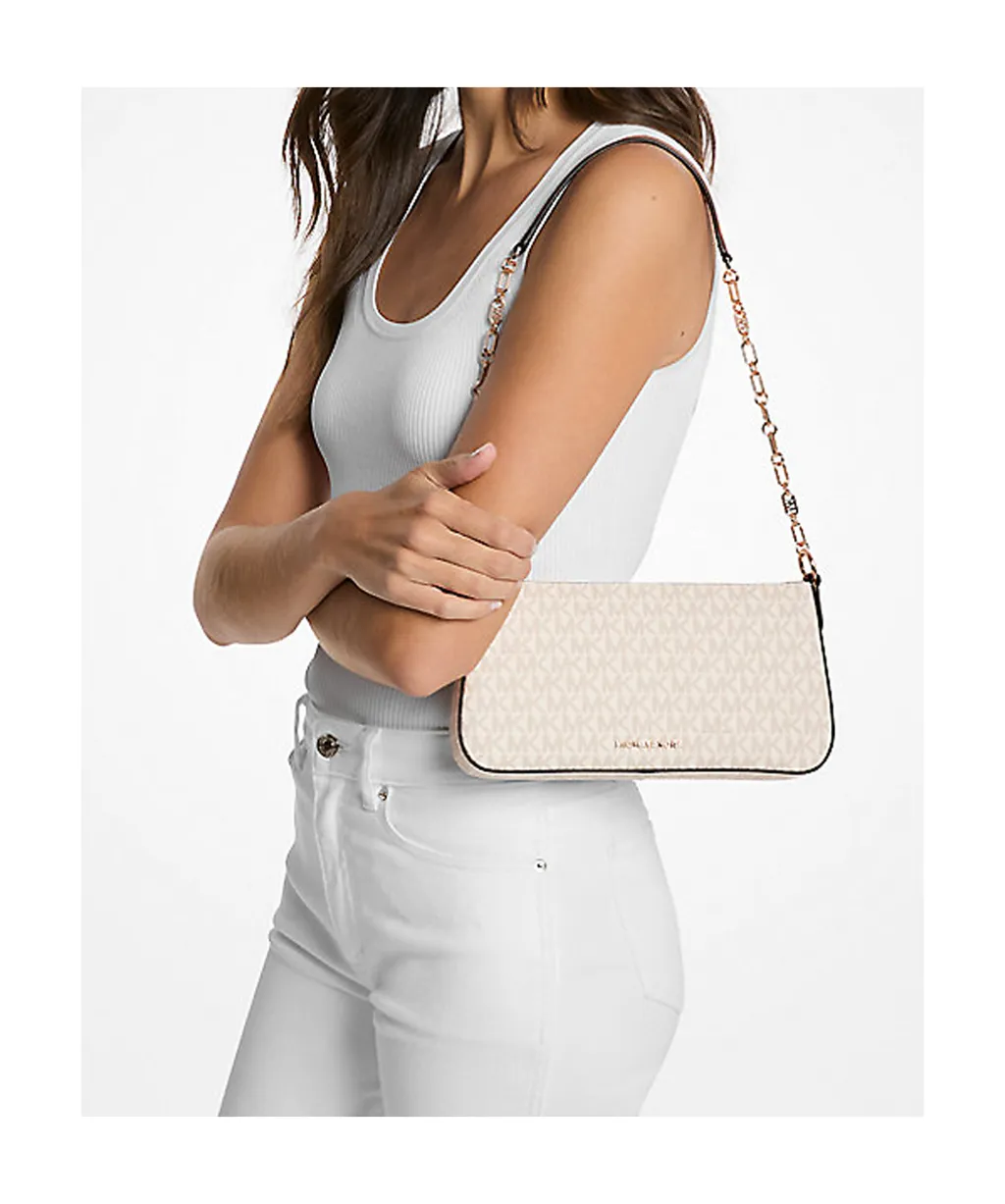 Michael Michael Kors Empire Medium Signature Logo Chain-Link Pochette