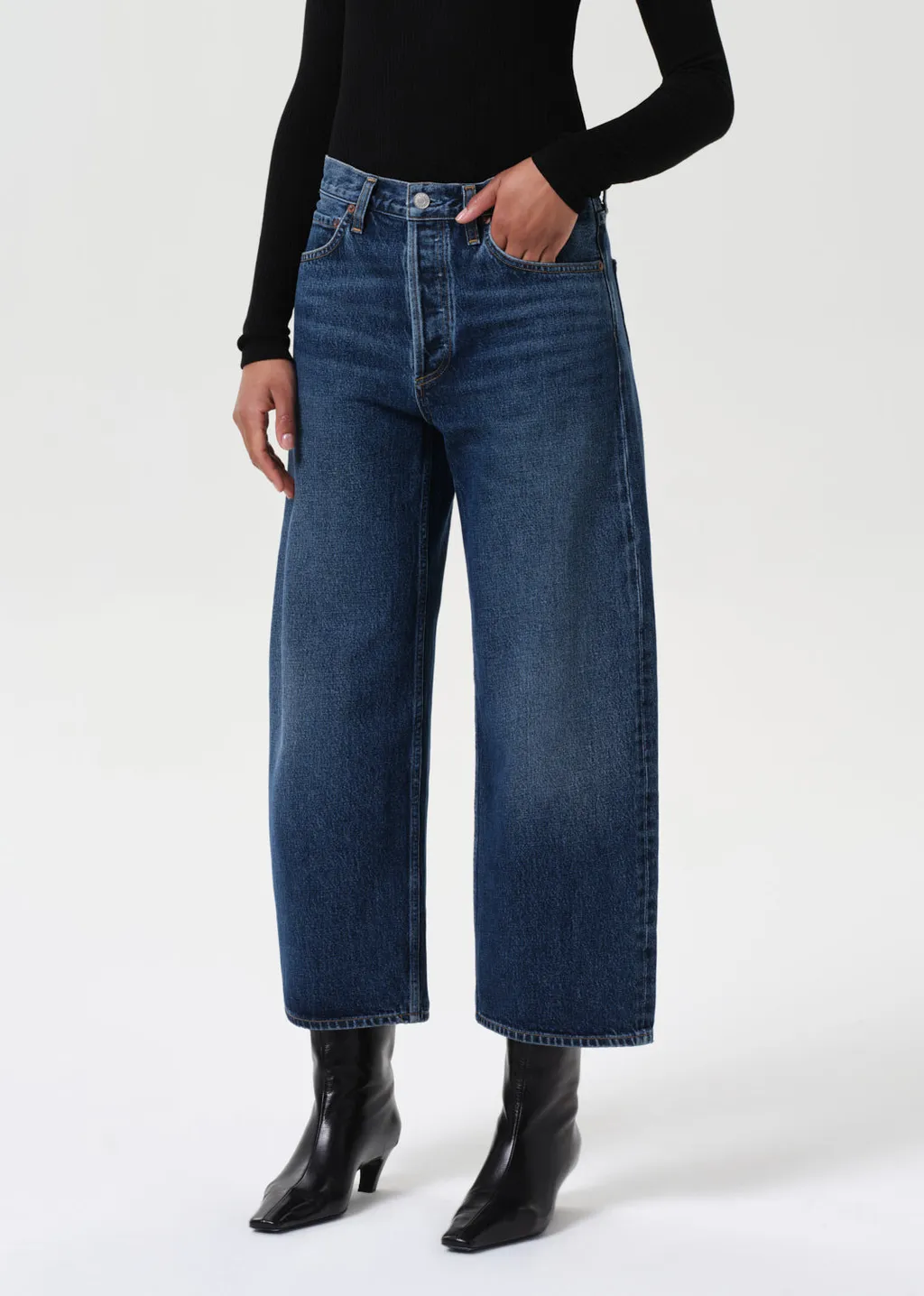 Denim Trousers With Belt Loops