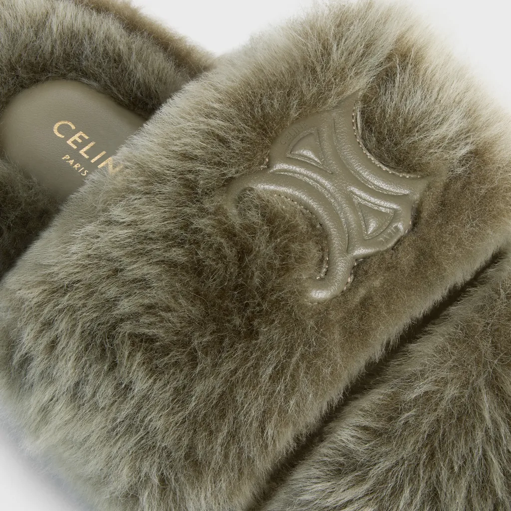 Triomphe Shearling Slipper