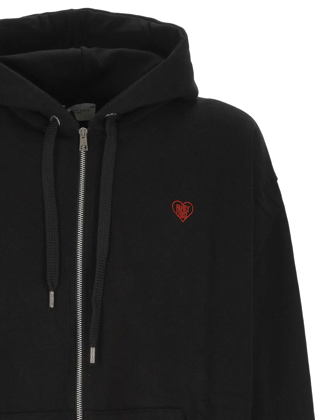 Family First Heart Zip-Up Hoodie