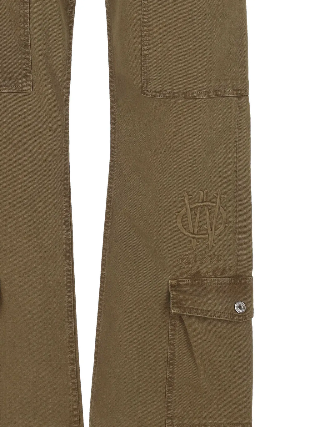 Off-White Logo Embroidered Zip Detailed Trousers