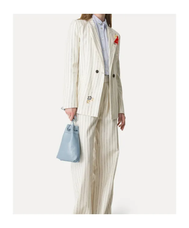 Forte Forte Pinstriped Embroidered Jacket