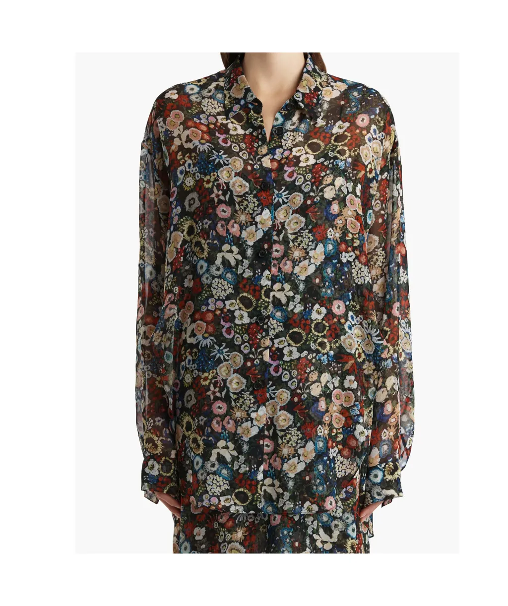 Khaite Goya Floral Printed Buttoned Shirt