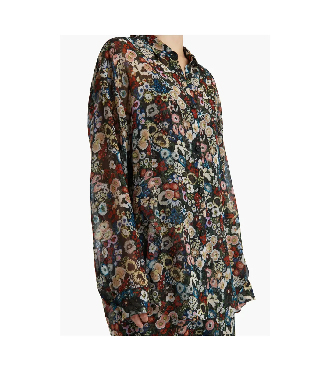 Khaite Goya Floral Printed Buttoned Shirt