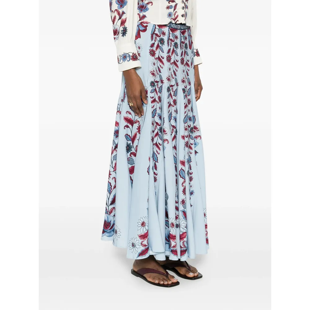 Floral-Print Skirt
