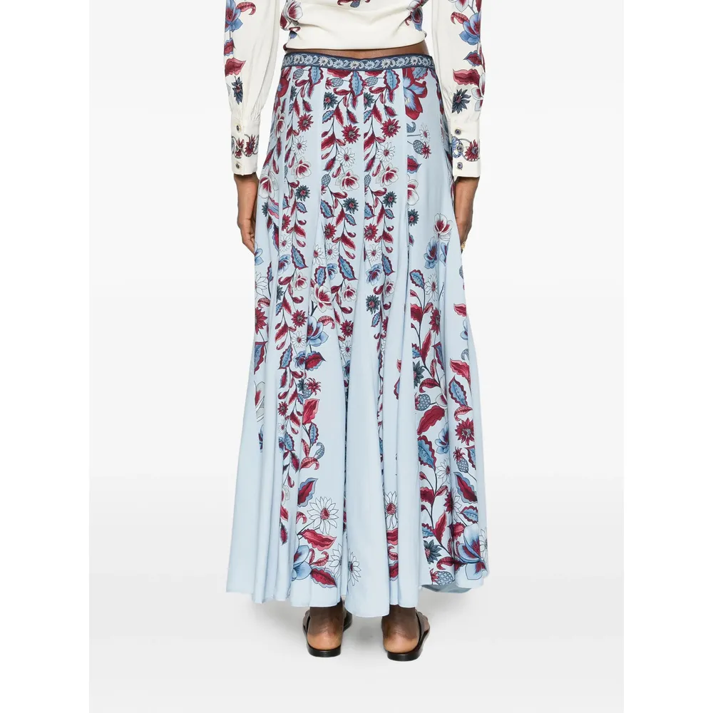 Floral-Print Skirt