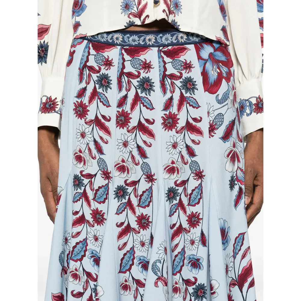 Floral-Print Skirt