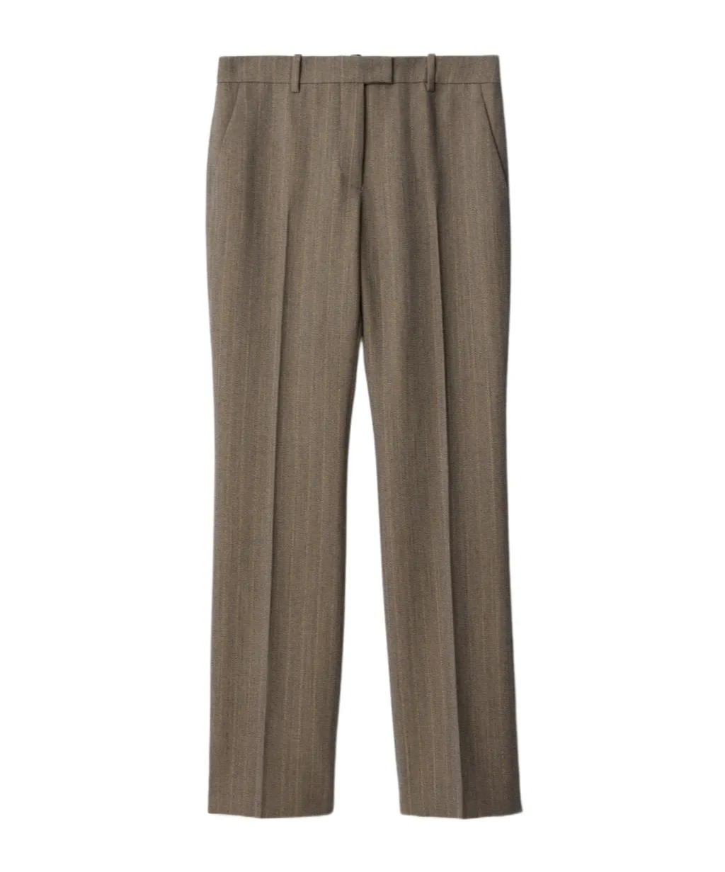 Striped Straight Trousers
