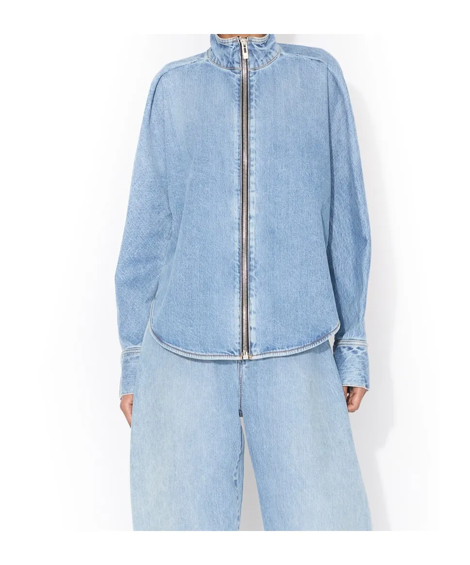 Alaa Zipped Denim Shirt