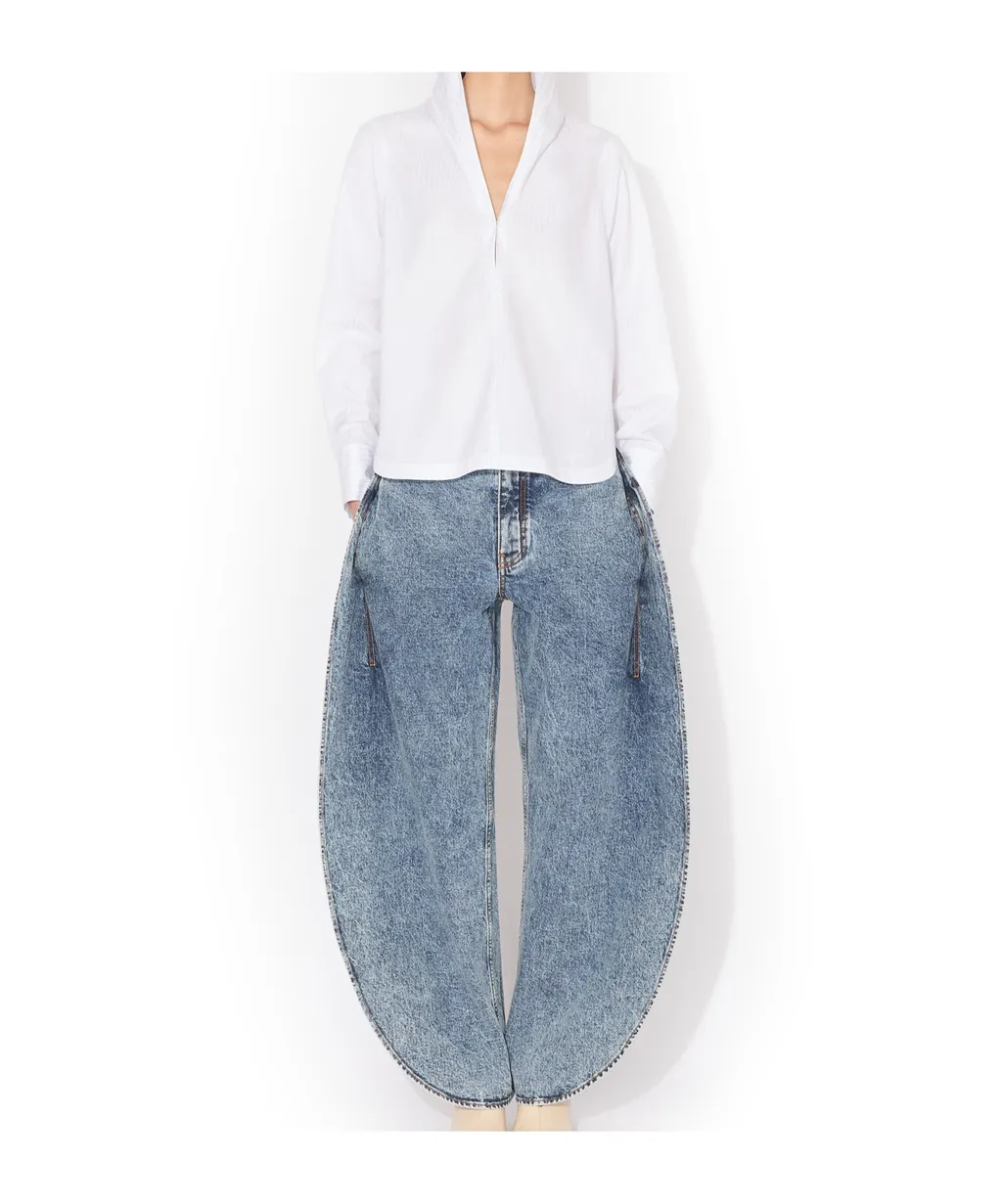 Hooded Poplin Shirt