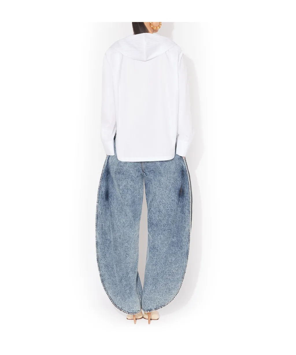 Hooded Poplin Shirt