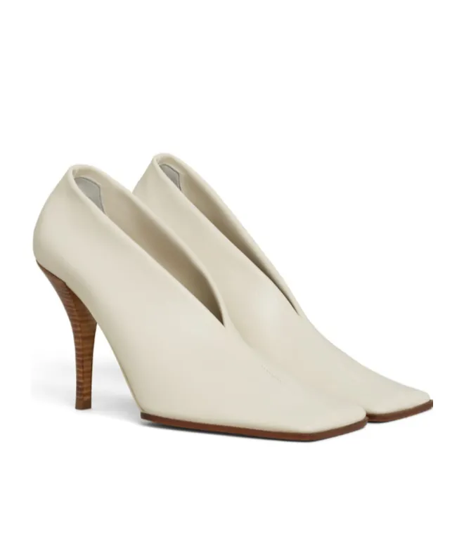 Soft Square Pumps In Leather