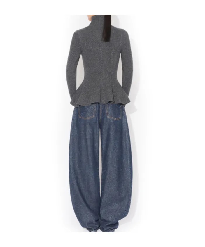 AlaÏA Knitted Peplum Cardigan