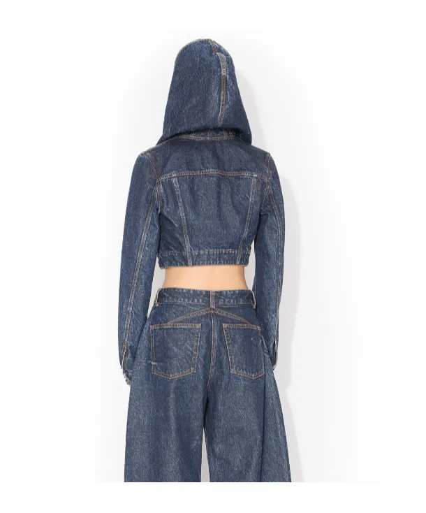Alaa Cropped Hooded Jacket