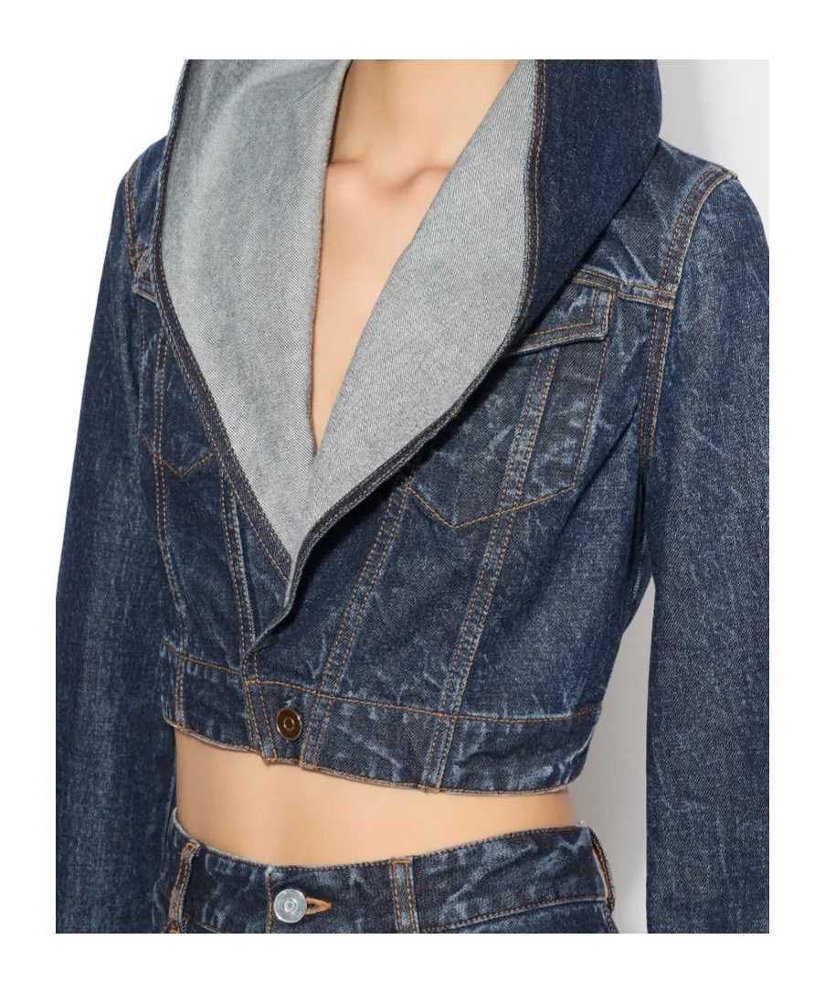 Alaa Cropped Hooded Jacket