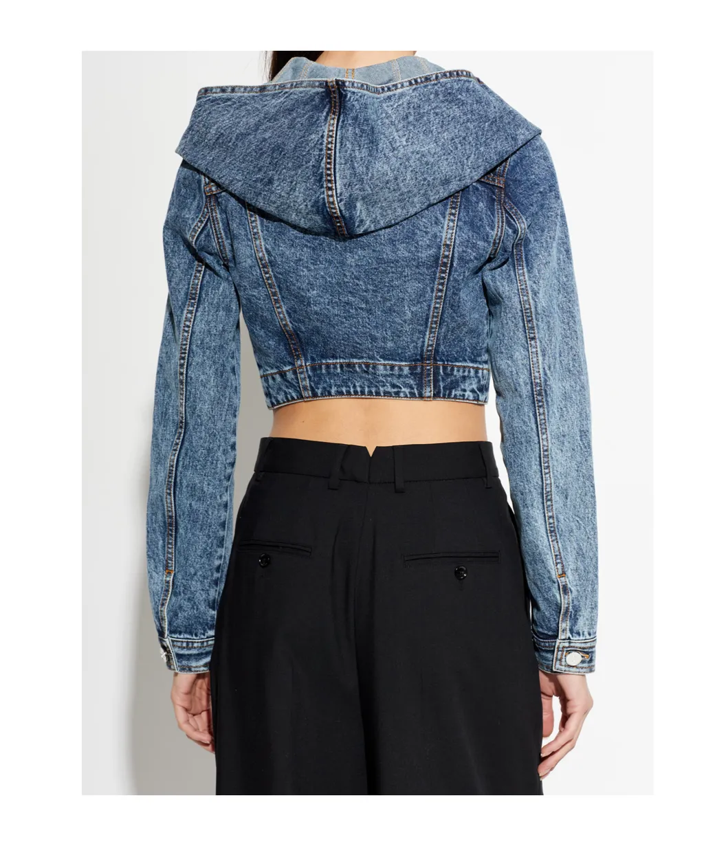 AlaÏA Hooded Denim Jacket