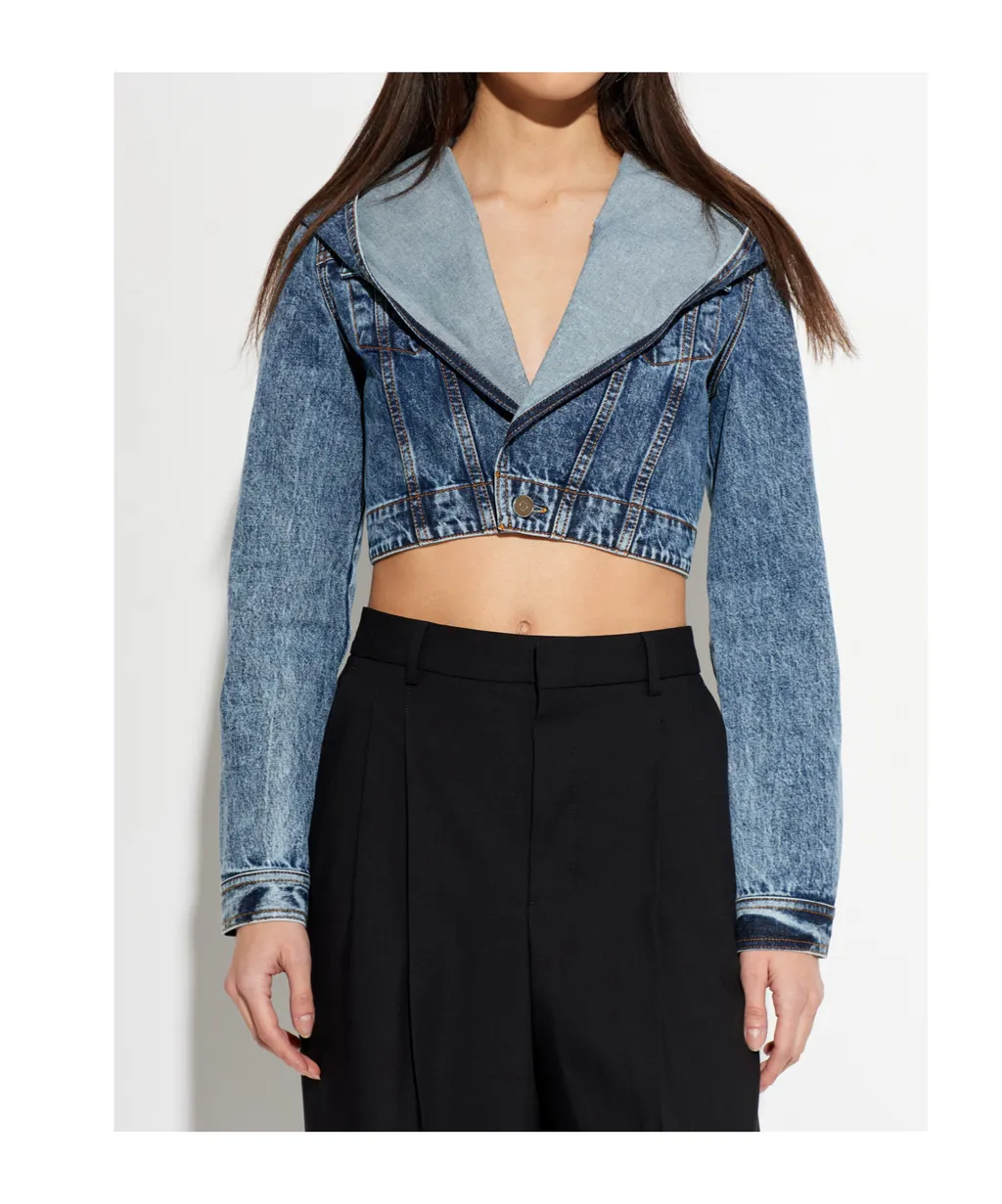 AlaÏA Hooded Denim Jacket