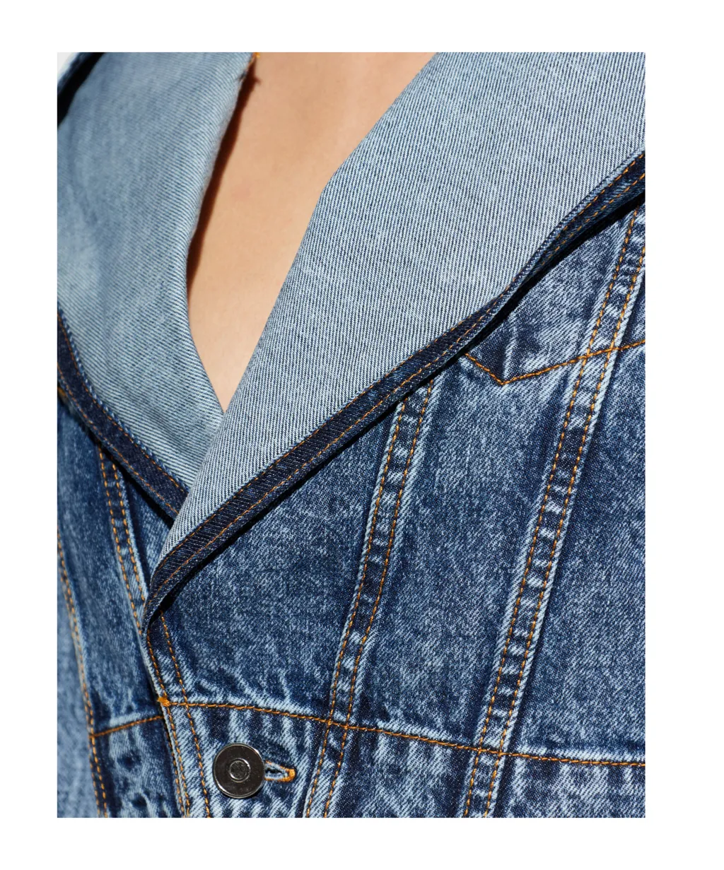AlaÏA Hooded Denim Jacket