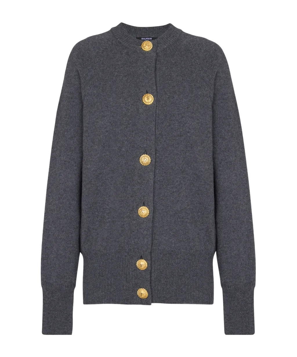 Balmain Buttoned Crewneck Cardigan
