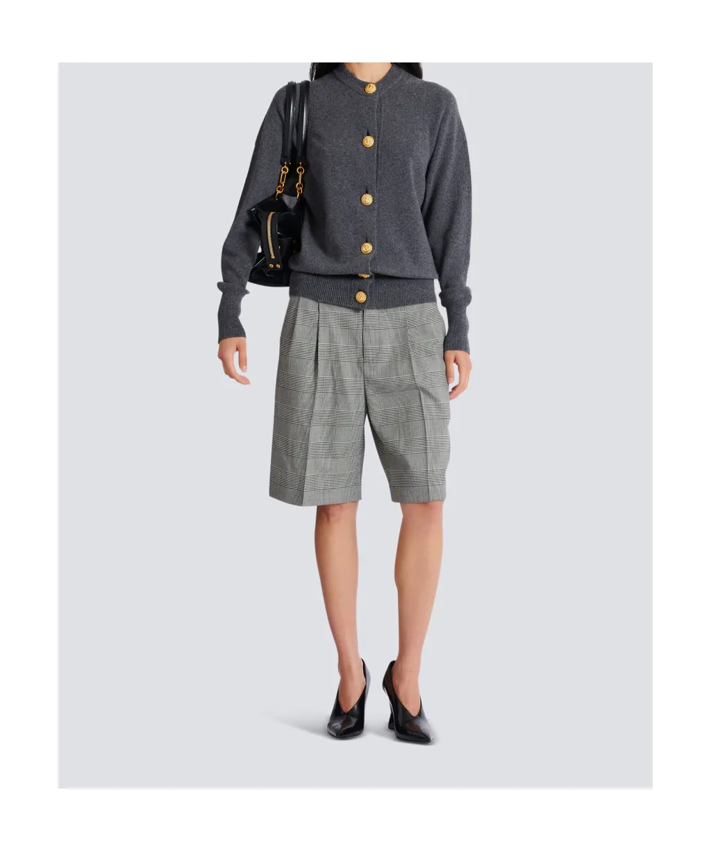 Balmain Buttoned Crewneck Cardigan