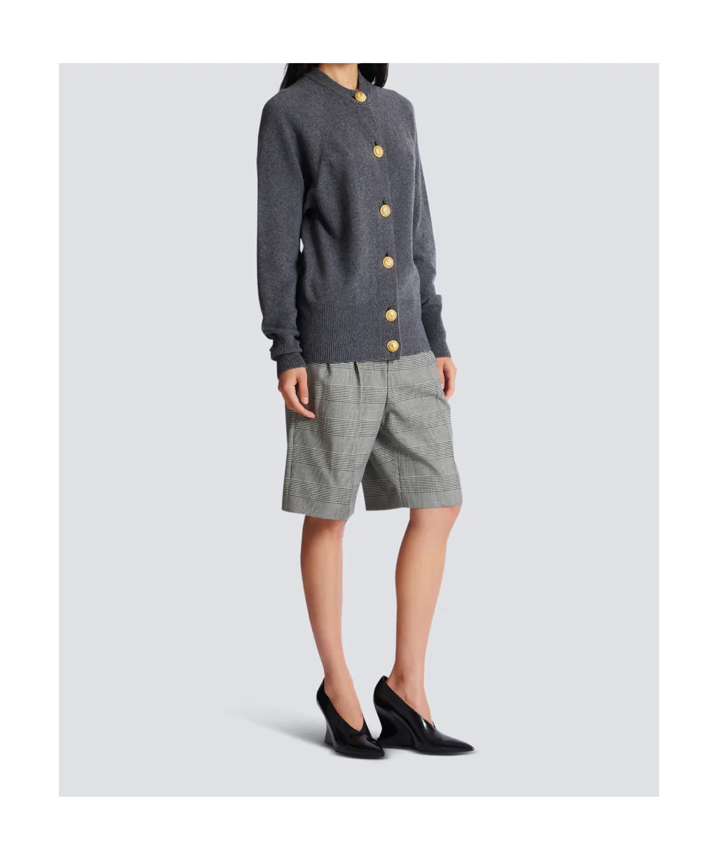 Balmain Buttoned Crewneck Cardigan