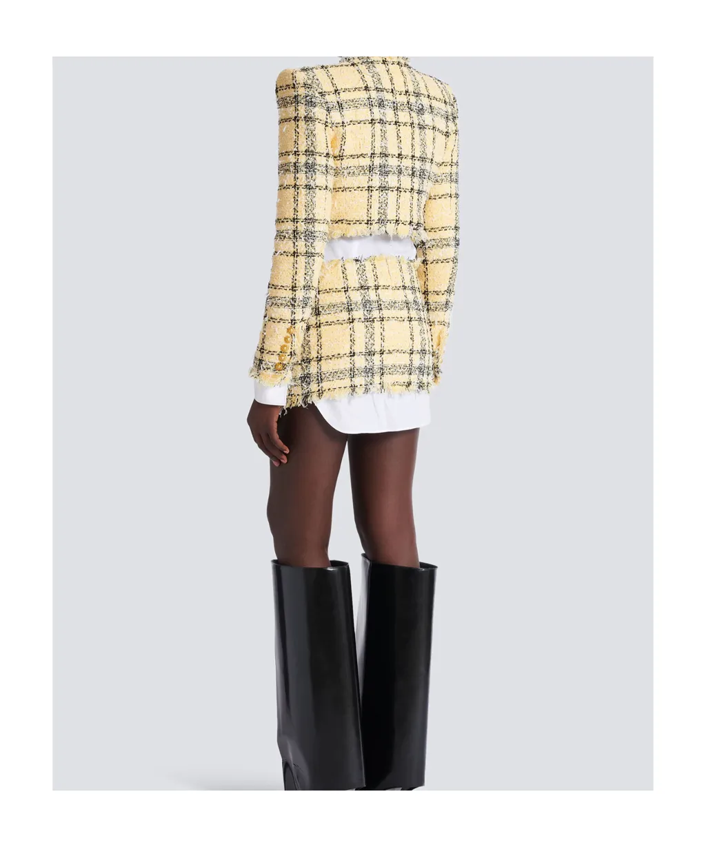 Balmain Glitter Tweed Cropped Jacket