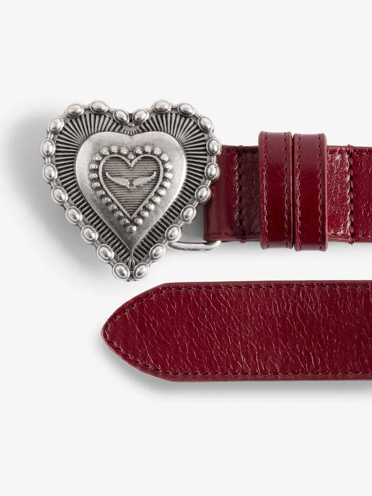 Patent Leather Belt With A Crinkled Effect