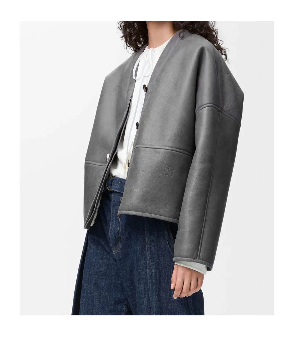 Loewe Pebble Leather Cardigan