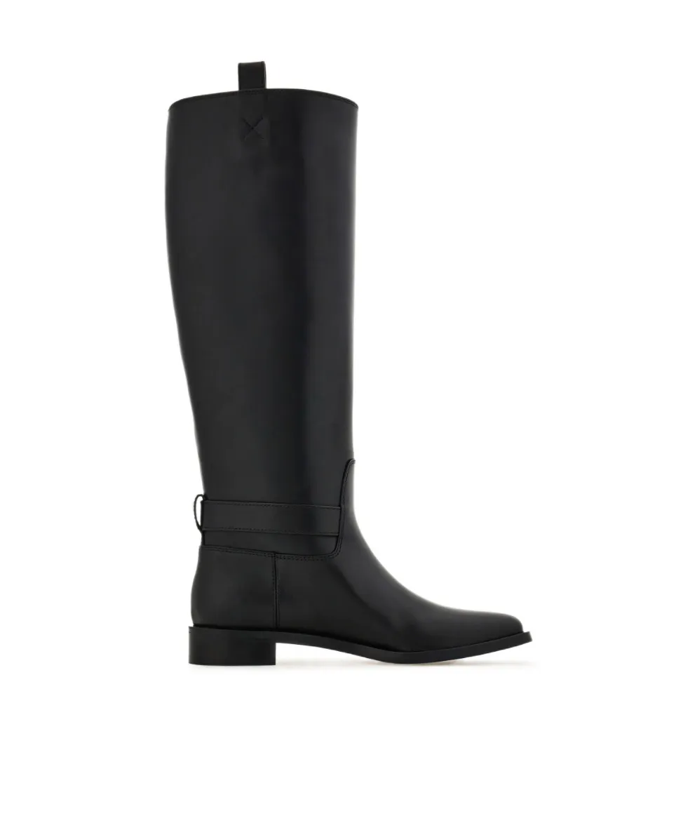 Knee High Boot With Hug Buckle Detail