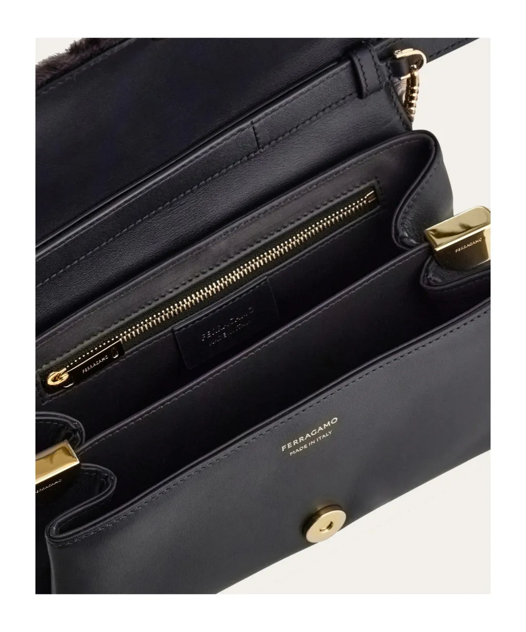 Ferragamo Magnetic Snap Closure Crossbody Bag