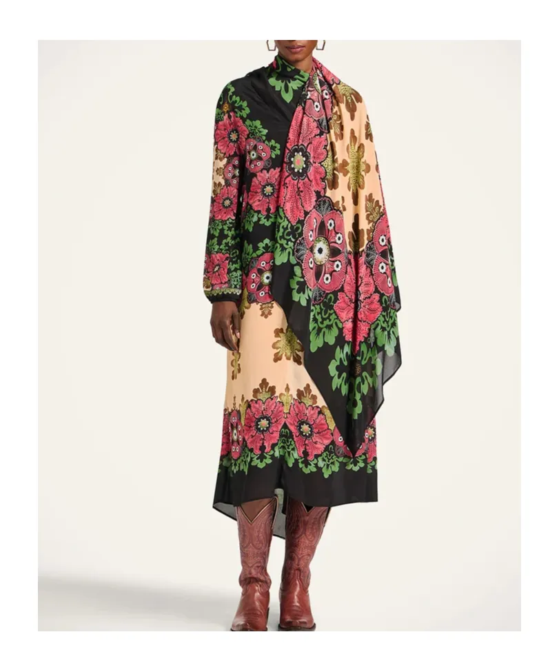 Karis Floral-Print Asymmetric Dress