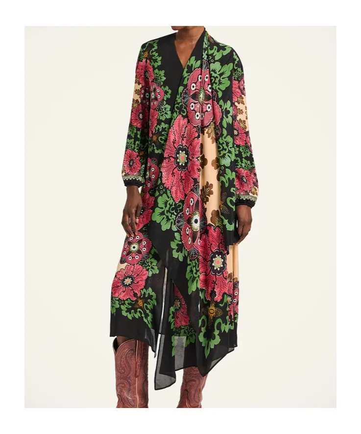 Karis Floral-Print Asymmetric Dress