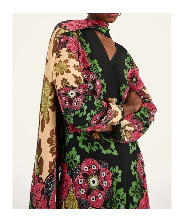 Karis Floral-Print Asymmetric Dress