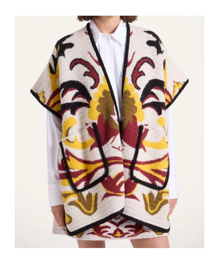 Floral-Pattern Cape