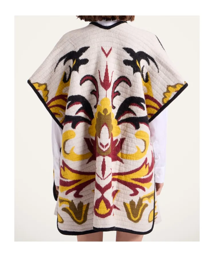 Floral-Pattern Cape