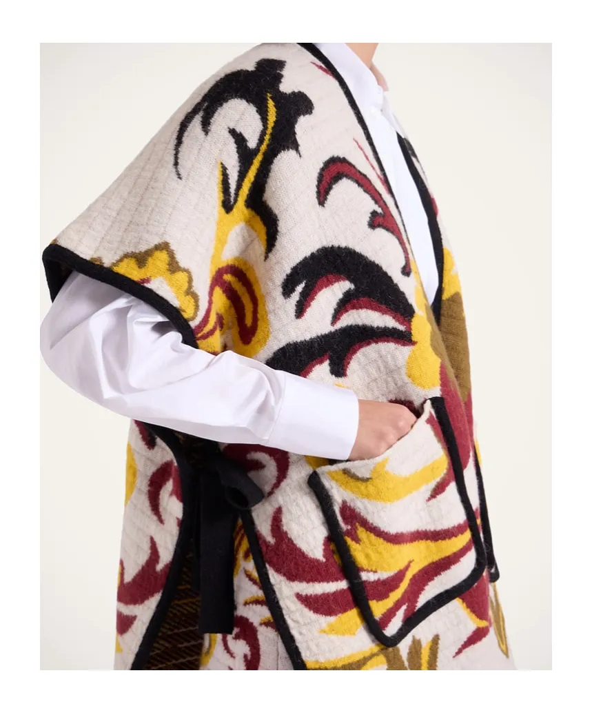 Floral-Pattern Cape