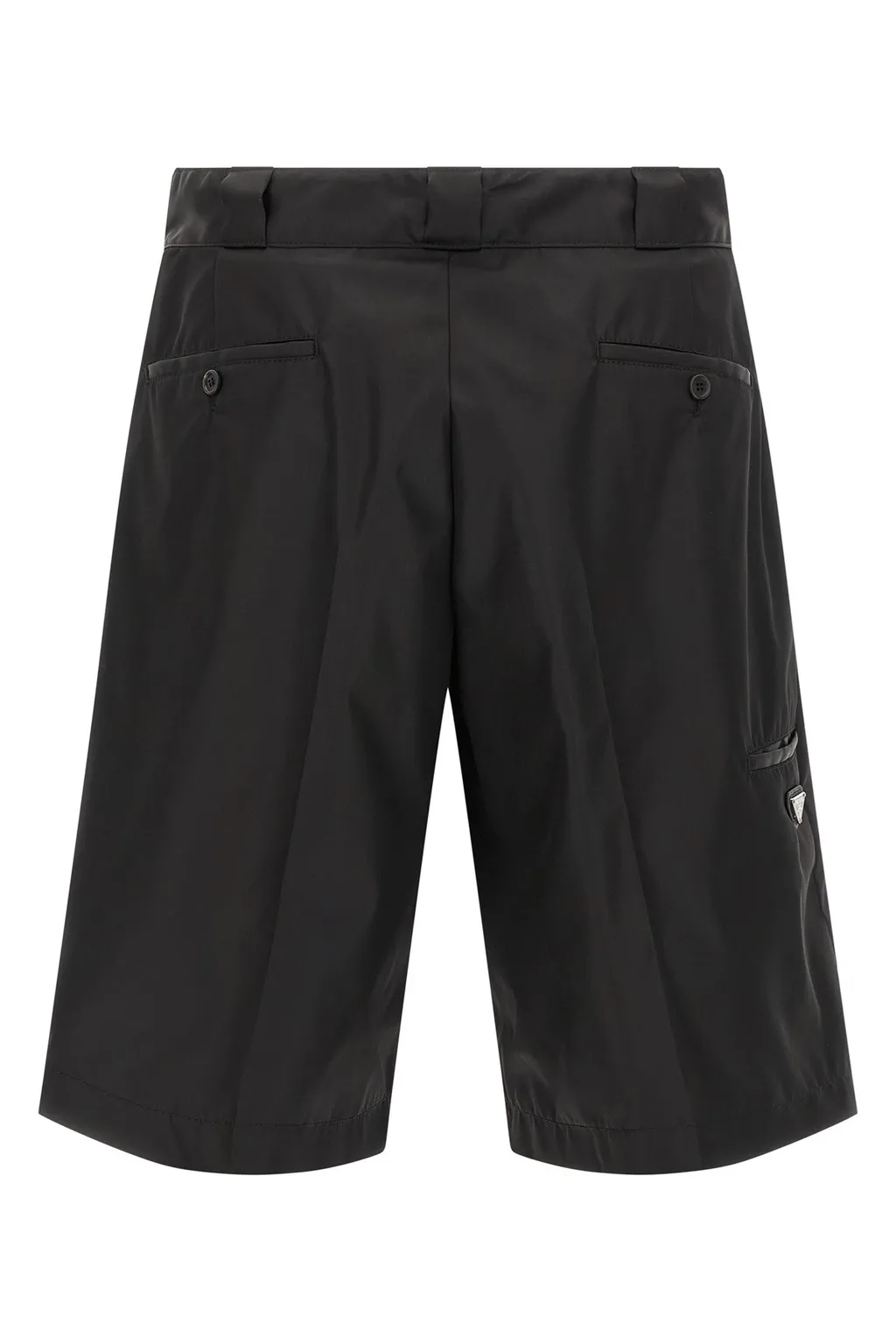 Prada Logo Plaque Bermuda Shorts