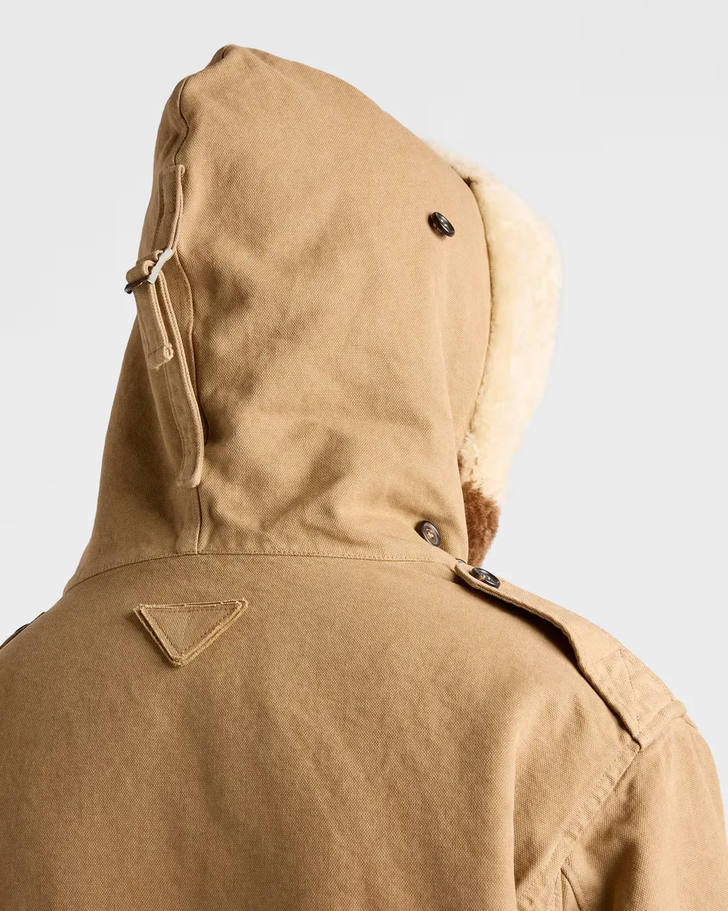 Hooded Shearling-Trimmed Parka