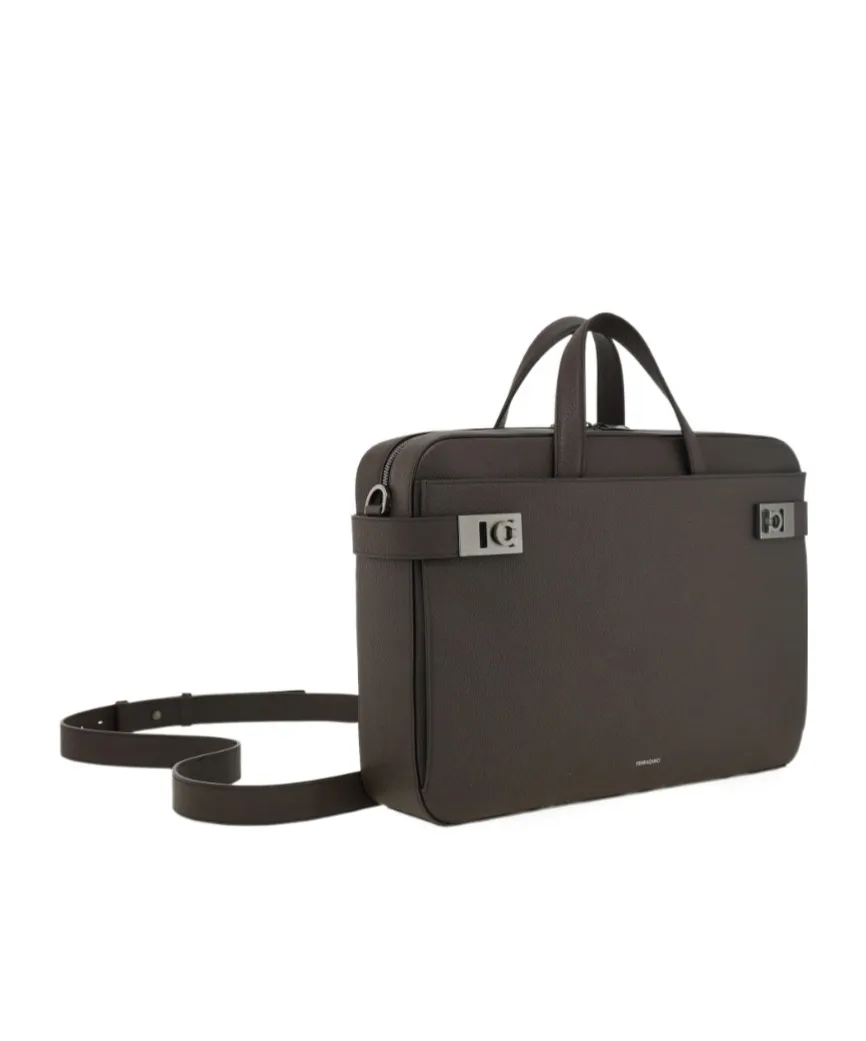Briefcase With Gancini Buckles